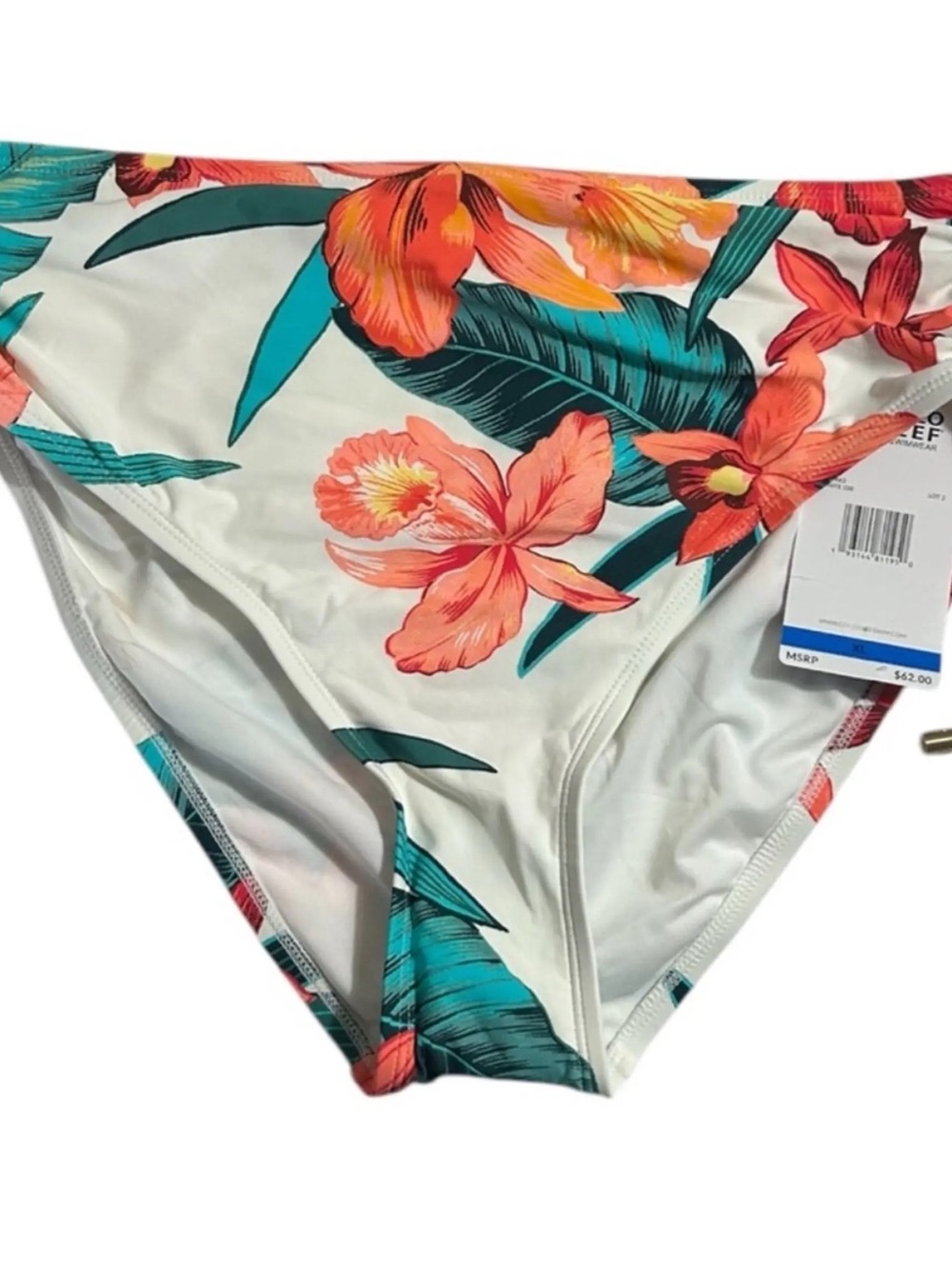 Coco Reef Island Flora Shirred High Waist Bikini Bottom Size: M #0038